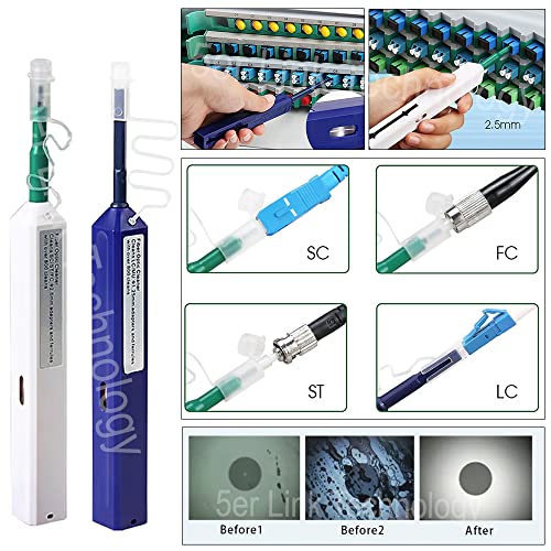 Kit de solução de problemas de cabo de fibra óptica. Inclui uma caneta de falha visual de fibra de fibra de fibra VFL de 50m/50km de