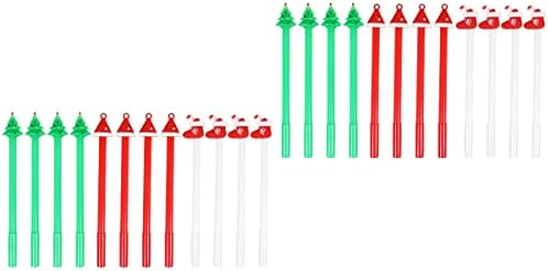 24 PCs Creative Neutral Pen Lovely Student Student Christmas Pen Pen simples Decorações de Natal Presentes Ornamentos