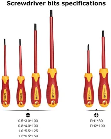 Chave de fenda 7pcs CR-V 1000V VDE ISUSOL ISOLIZADO CAIXA DE RECURSO CONJUNTO DE REPAÇÃO DO PRINGRADOR DE EFFRIMENTO