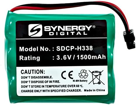 Baterias de telefone sem fio Synergy Digital, trabalha com Panasonic KX-TC9768 Telefone sem fio, a embalagem combinada inclui: