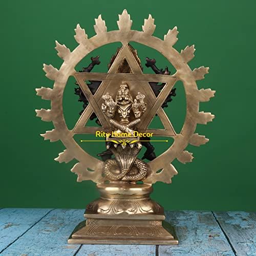 Brass Black acabamento sudarshana chakra estátua lorde vishnu ídolo narayana arma krishna divindade hindu religioso