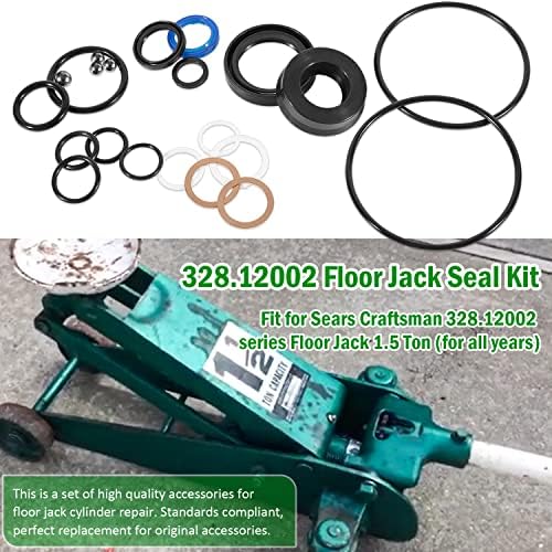 328.12002 Kit de substituição de vedação de macacos para Sears Craftsman 328.12002 Série Piso Jack 1.5 Ton