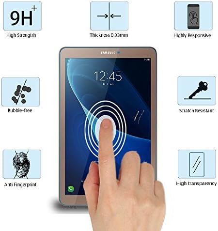 Protetor de tela Weofun compatível com Samsung Galaxy Tab E 9,6 polegadas T560 T561, filme de vidro temperado