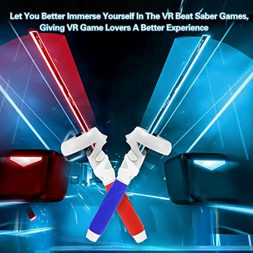 VR Sabre Handles, Atualizada VR Dual Handles Extension Grips e Long Stick Dank