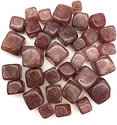 Laaalid xn216 100g 10-20mm lindo natural de morango vermelho de morango vermelho cúbico pedras de cura decoração de cedas naturais e minerais naturais