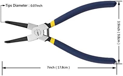 WisePro Circlip Pelers interno/externo de serviço de snap anel de serviço pesado com mandíbula reta/dobrada para o anel