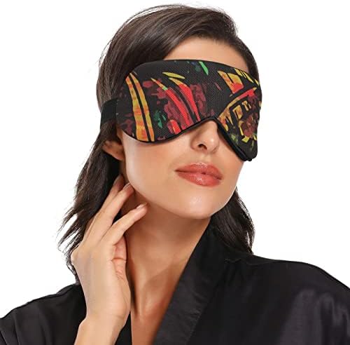 Máscara de olho do sono unissex Jamaica-Hipster-Rasta Night Sleeping Mask