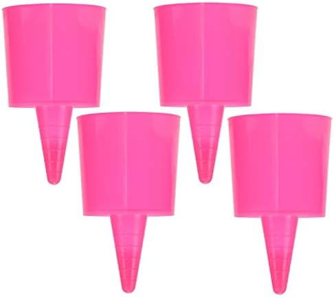 Conjunto de copos de areia de areia de Íconikal e suporte de bebidas, rosa, 4-pacote