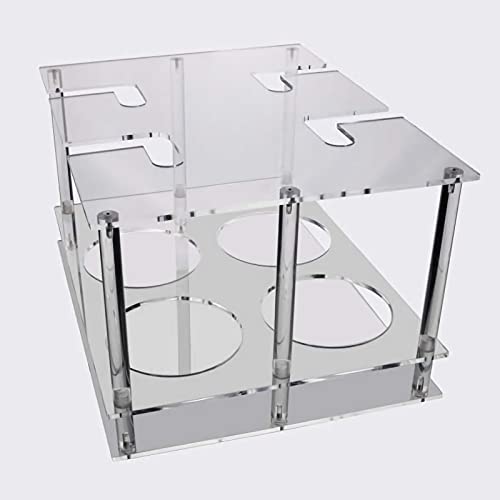 Adamas-beta 2000ml Volumétrico Plexiglass Rack volumétrico de 4 poços, formato vertical vertical