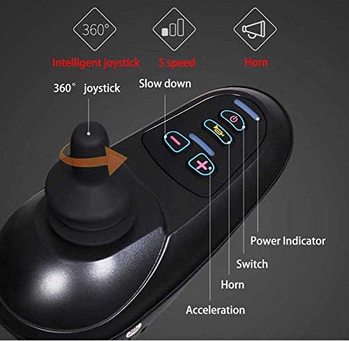 Neochy portátil e confortável dobrável portátil mobilidade elétrica de mobilidade de rodas Cadeira de energia leve; Joystick