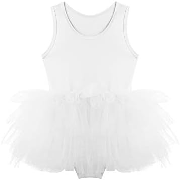 Jowowha crianças meninas sem mangas balé tutu vestido bailarina collant diered vestido ginástica dança