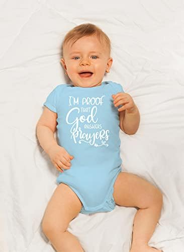 CBTWear sou prova de que Deus responde às orações - anúncios de gravidez - Bodysuit de bebê de uma peça fofa de uma peça