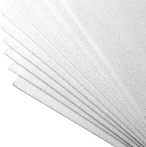 10 PCs Papel de fibra de cerâmica 11 x 12 Alta temperatura de fibra de cerâmica Retângulo Isolamento branco Junta de papel à prova de incêndio Microwave Kiln Papéis Folha de Ferção de fogão Material DIY Material Diy