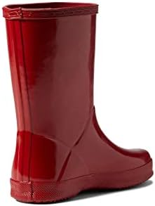 Hunter Kids First Classic Unisex Gloss Boots para criança e crianças pequenas - dedo do pé redondo e fechamento