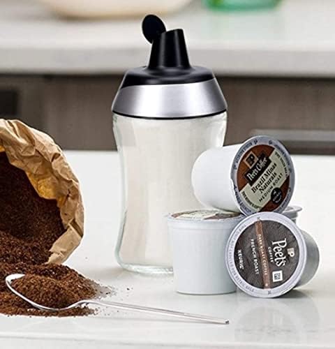 Dispensador de açúcar de design J&M com bico para acessórios para café, itens essenciais da estação organizadora de chá, presentes de