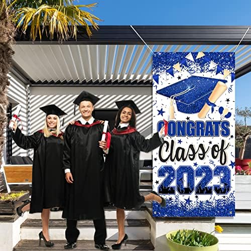 Banner de porta de formatura 2023 Parabéns capa de porta de graduação grande banner de festa de formatura para a classe de placas de