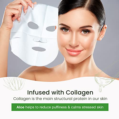 Químico Natural Pepino e Máscara Face de folha de Aloe - Cool e Calms A pele estressada, reduz a máscara de folha hidratante e