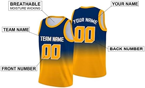 Jersey de basquete personalizada de Sjugijo, camisetas reversíveis de número de letra costuradas e impressas uniformes