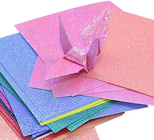 Papel pérola origami papel brilhante 100pcs/conjunto papel dobrável papel decoração de papel artesanal para aviões de avião