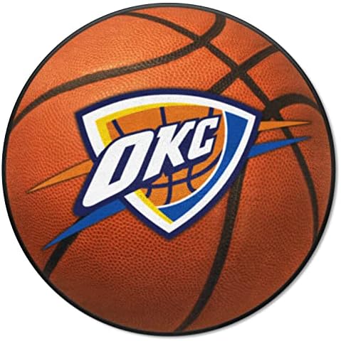 NBA - Oklahoma City Thunder Basketball Mat NBA - Oklahoma City Thunder Basketball Mat 27 Diâmetro - Ícone OKC Logotipo primário