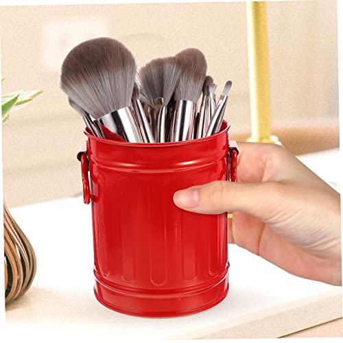 Zerodeko 2pcs Desktop Storage Bucket Cup Suport lata de lixo para maquiagem de maquiagem de maquiagem de lixo de metal lata de lata de lápis Pen do recipiente de caneta para mesa
