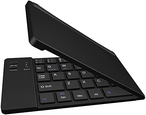 Funciona da Cellet Ultra Slim Folding Tecling Bluetooth Teclado compatível com LG MS323 com HoldStand do telefone - Teclado