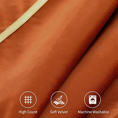 Lanieney Capas de travesseiro de veludo decorativo de 18x18 polegadas laranja e travesseiro quadrado de arremesso de arremesso de tiro quadrado com colheita listrada com couro de luxo de luxo de luxo