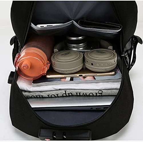 Cusalboy Modyable Computer School Backpack com porto USB, mochila de padrões de backpack de trabalho de trabalho de viagem