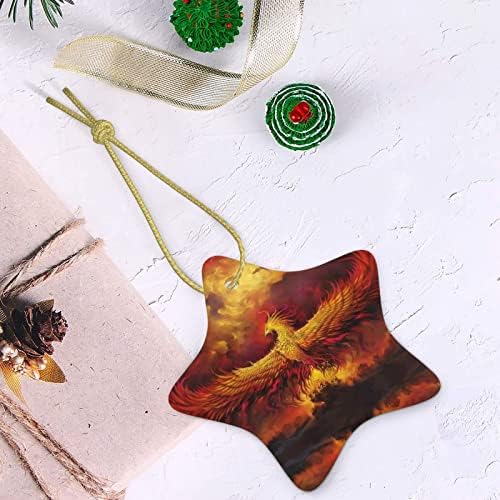 Fantasy Phoenix 2022 Christmas Ceramic Pinging para decorar a árvore de Natal