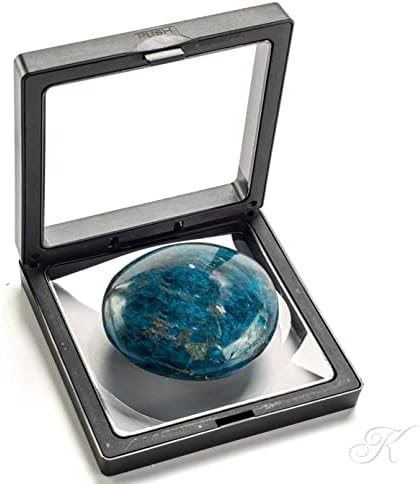 Kalifano Blue Apatite Palm Stone com efeitos de cura e calma - Aaa Grate High Energy Apatito azul Stone - Crystal Reiki usado