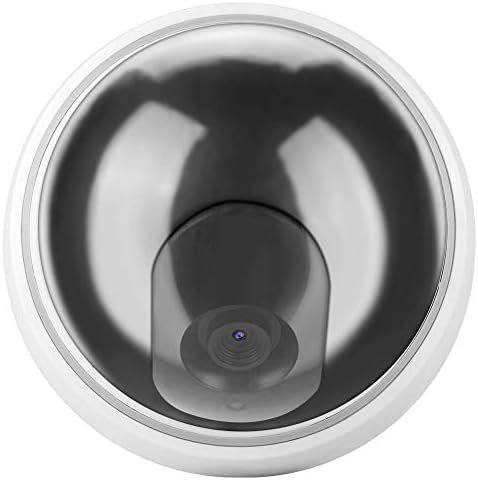 Câmera de segurança falsa, câmera de cúpula de cctv interna/externa com aparência realista, gravando a luz LED vermelha,