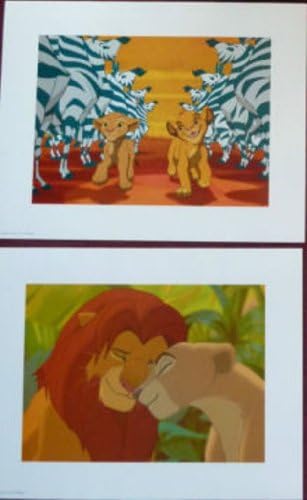 O conjunto de litografia do rei Leão de Walt Disney