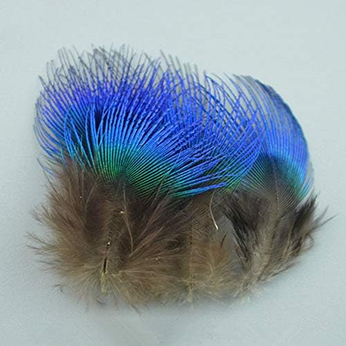 Ttndstore natural penas de pavão azul iridescente para jóias de 3-5cm/1-2 Fazendo jóias de figurino de Natal plumas