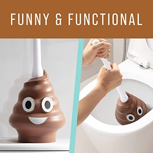 Maplefield emoji êmbolo - cocô emoji punger - coloque o lol em contratempos de banheiro - acessório de banheiro emoji engraçado - êmbolo de banheiro - ótimo para banheiros para crianças e presentes de mordaça