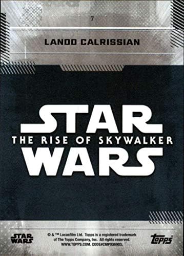 2019 Topps Star Wars The Rise of Skywalker Série Um #7 Lando Calrissian Trading Card