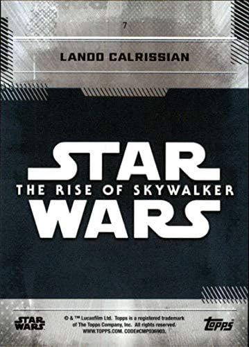 2019 Topps Star Wars The Rise of Skywalker Série Um 7 Lando Calrissian Trading Card