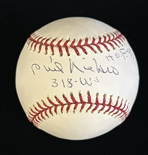 Phil Niekro Hof 97 318 W Baseball Official do MLB Yankees, do MLB Yankees, com holograma - bolas de beisebol autografadas