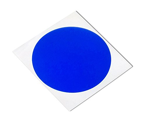 3m 8905 Circle-5.000 -100 Círculos de fita adesiva de poliéster/silicone azul, 400 graus F, 5.000 de comprimento, 5.000 de largura