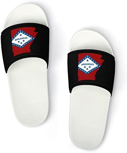 Arkansas State Flag House Sandals Non Slip Aberta dos dedos dos dedos do pé para massagem Banho