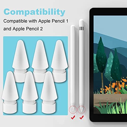 Dicas de lápis de substituição premium de 4pcs Wonleed para Apple lápis Apple lápis de 2ª geração iPad Pro lápis,