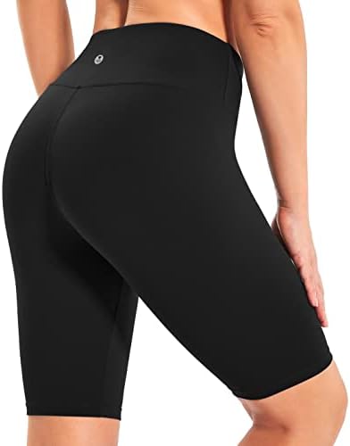 Shorts de motoqueiro iuga para mulheres de cintura alta - shorts de treino de 8 com shorts de ginástica de ioga de bolso interno