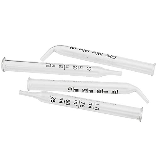 YHXIXI 6PCS 1ML Bent & Straight TIP Doce de medicamento de vidro calibrado, Grootper de colírio, Grootper de pipeta para óleos essenciais