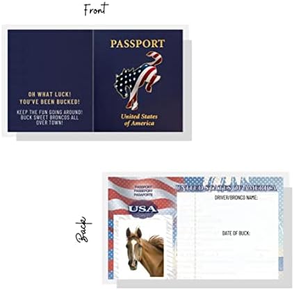 BUCK BUCK BRONCO Você foi bucked Cards Tags | 50 pacote | Mini Passaporte de Cavalo Adicionar aos Patos de Borracha