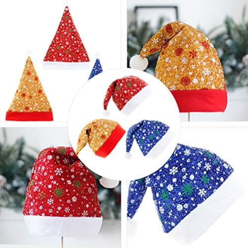 AMOSFUN 3 PCS Decorações de chapéu de Natal de Natal Chapéu de Natal para Decoração de Natal Decoração de Natal