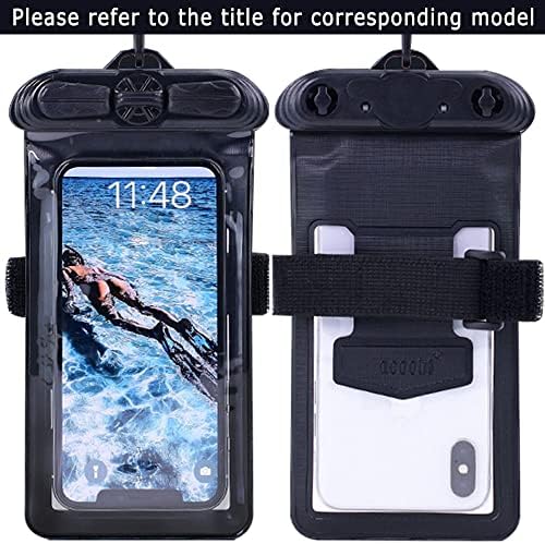 VAXSON Telefone Case Black, compatível com Huawei Desfrute da bolsa à prova d'água dos 10s bolsa seca [não filme de protetor de tela]