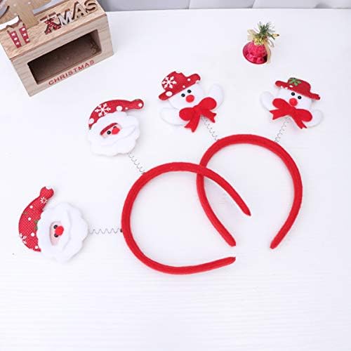 Happyyami Deer Antlers Decoração 5pcs Cabeça de Natal Boppers Santa Snowman Antler Xmas árvore Santa Hat Decoração Acessórios para cabelos para a festa para a festa de Natal Presentes Decoração de Natividade Decoração