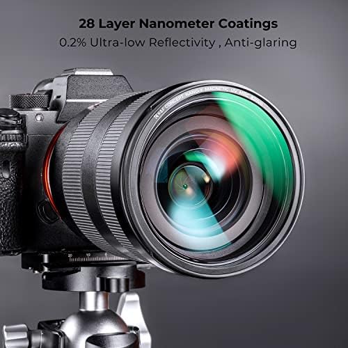 K&F Concept 72mm MAG MC MC UV Filtro de proteção contra lente + tampa do filtro da lente com 28 revestimentos de várias camadas