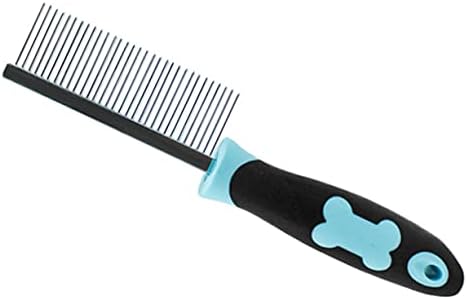 Dentes longos pente de cabelo pet pente pente de aço inoxidável dentes de estimação pente pente home hrooming limpeza eficaz remova