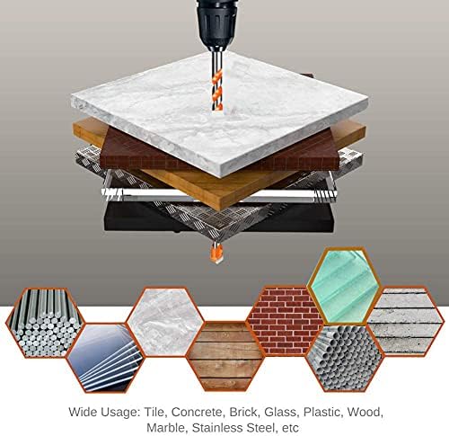 Bit de broca de triângulo Goonsds, com concreto, tijolo, vidro, plástico, madeira, bits de perfuração de torção de azulejos