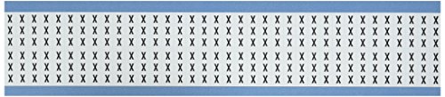Brady twm-x-pk de baixo perfil de poliéster com revestimento de vinil brilhante, preto em letras sólidas, cartão de fio marcador